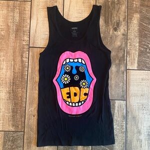 Electric daisy Carnival Black Tank Top with Colorful Graphic tank top